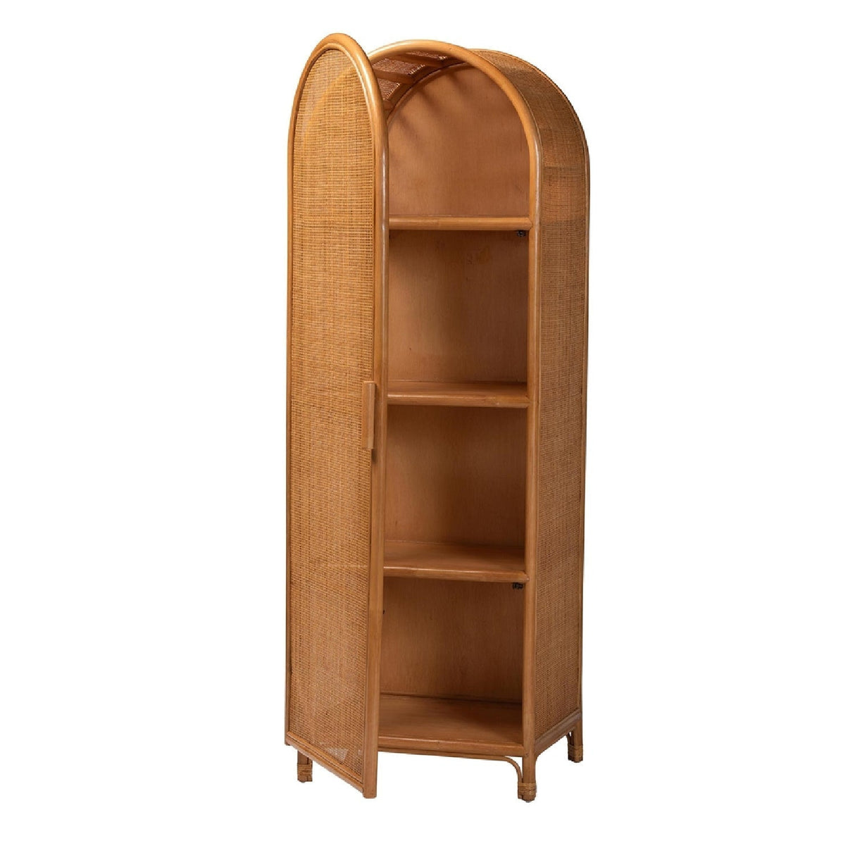 Modern European furniture - Arched Rattan Accent Cabinet - www.oroa.com