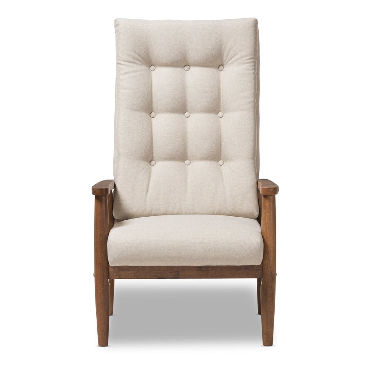 Modern European furniture - Beige Tufted High Back Accent Chair - www.oroa.com