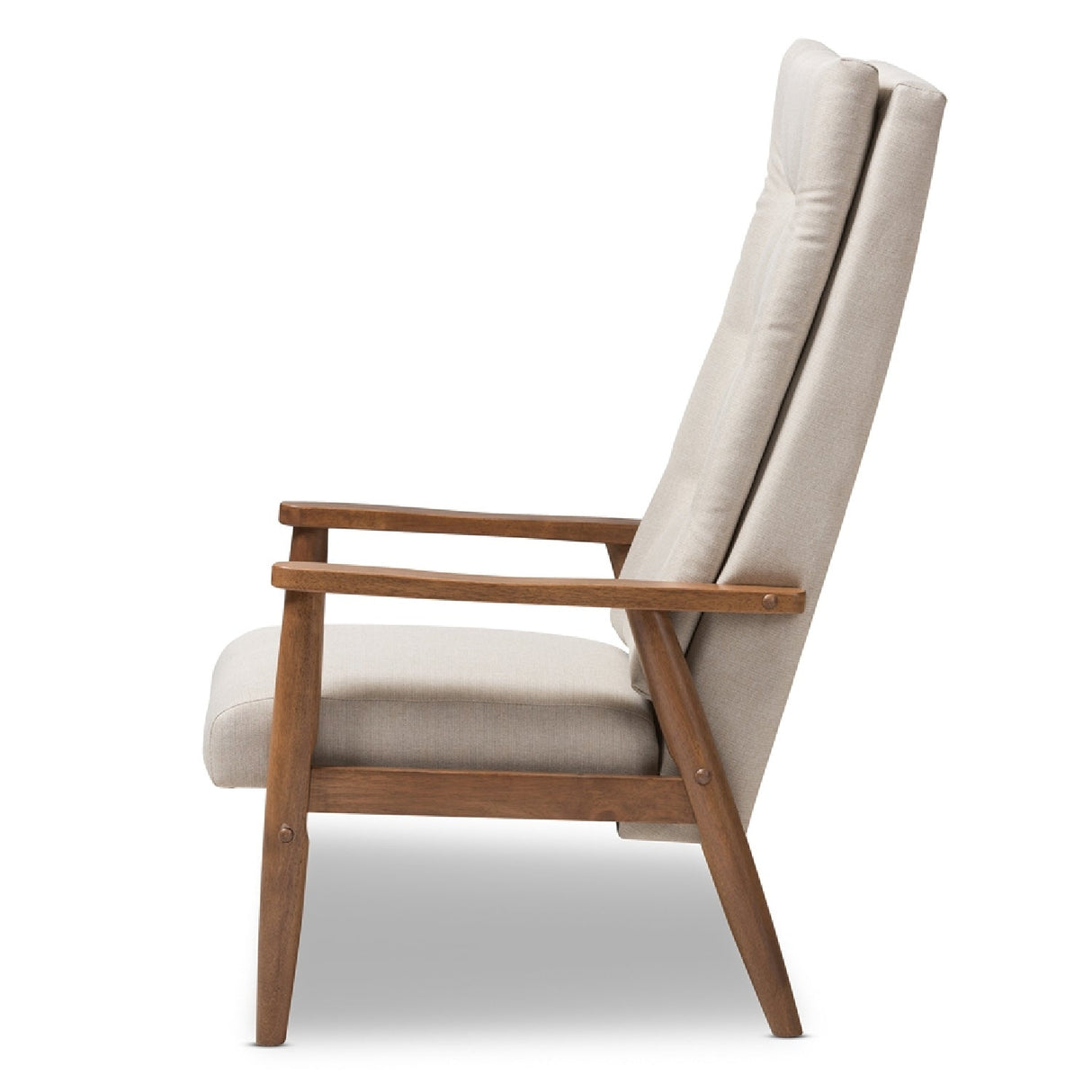 Modern European furniture - Beige Tufted High Back Accent Chair - www.oroa.com