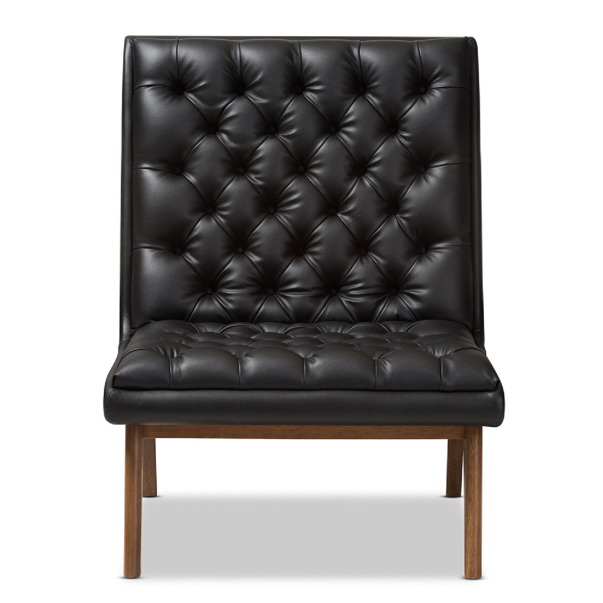 Modern European furniture - Black Leather Inspired Lounge Chair - www.oroa.com