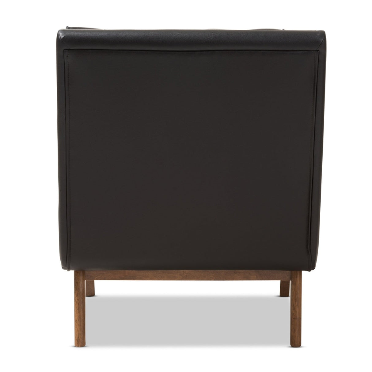 Modern European furniture - Black Leather Inspired Lounge Chair - www.oroa.com