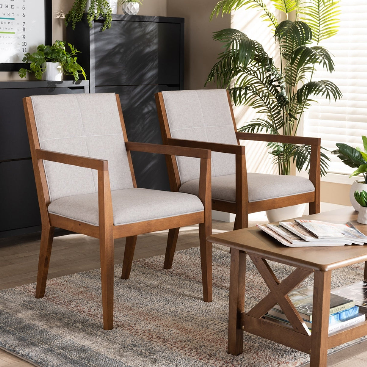 Square Stitched Accent Chairs 2 | Bali Loom Theresa | Oroa.com
