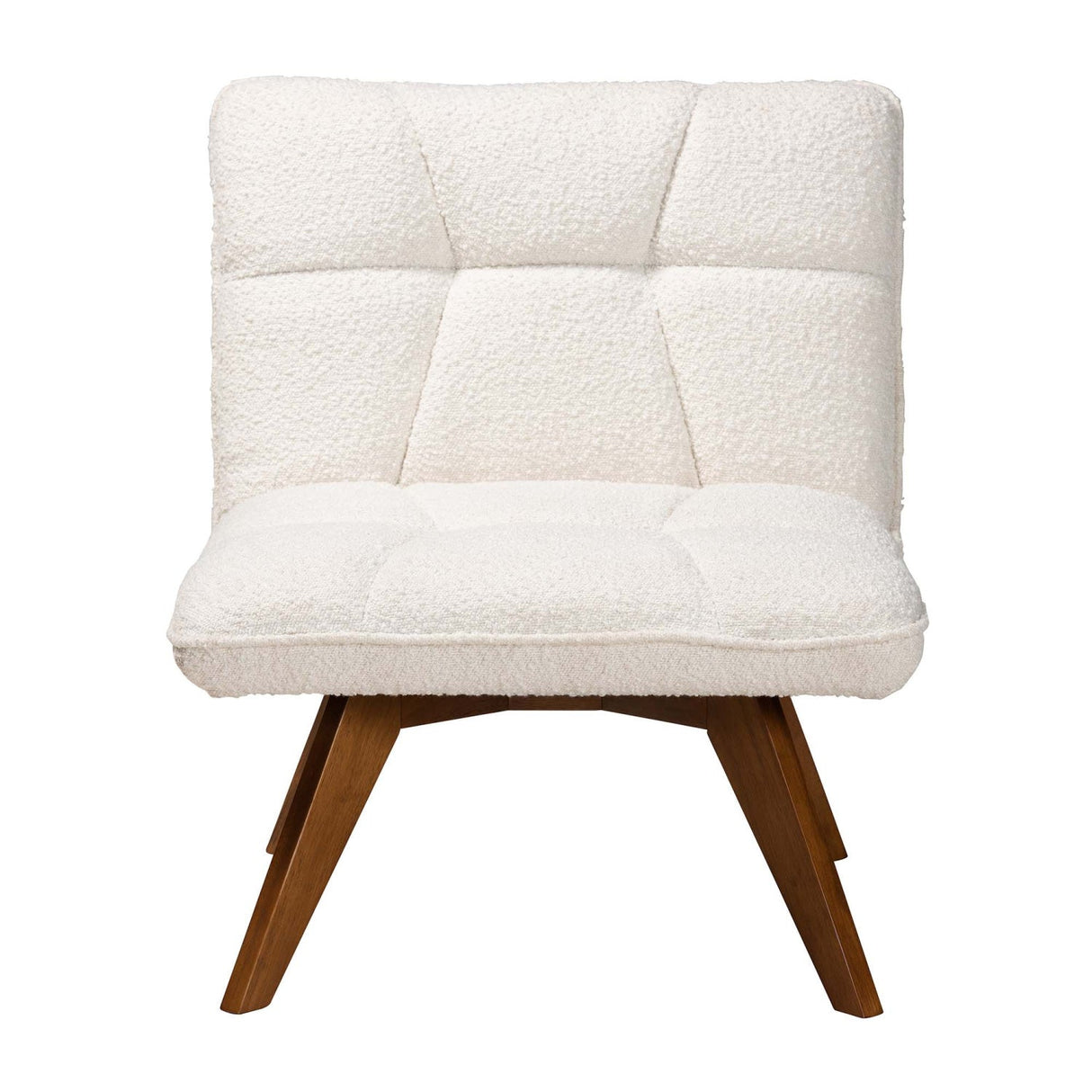 Modern European furniture - Cream Boucle Japandi Accent Chair - www.oroa.com