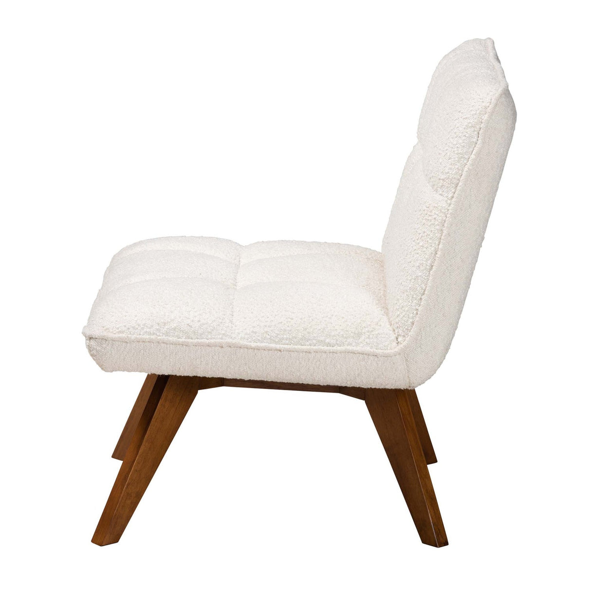 Modern European furniture - Cream Boucle Japandi Accent Chair - www.oroa.com