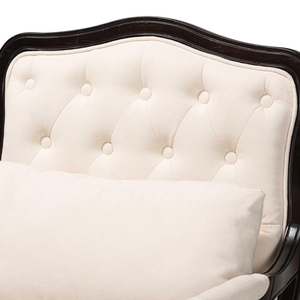 Cream Tufted French Accent Chair | Bali Loom Dion | Oroa.com