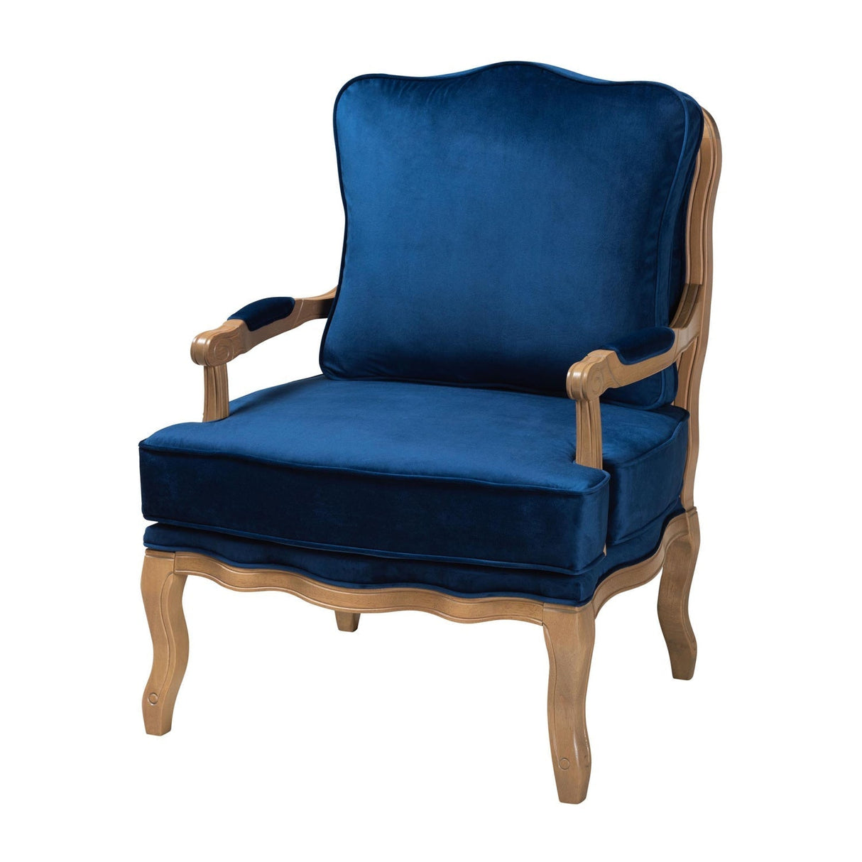 Modern European furniture - Blue Fabric Accent Chair - www.oroa.com