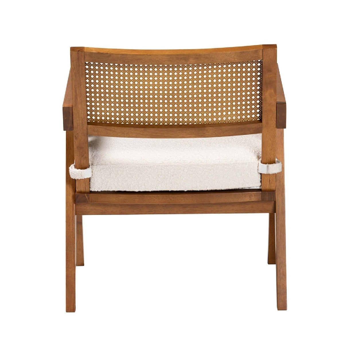 Modern European furniture - Japandi Cream Boucle Lounge Chair - www.oroa.com