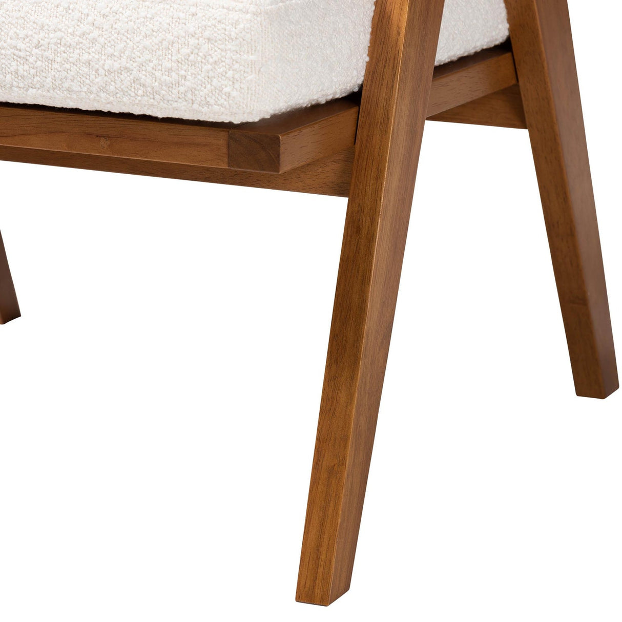 Modern European furniture - Japandi Cream Boucle Lounge Chair - www.oroa.com