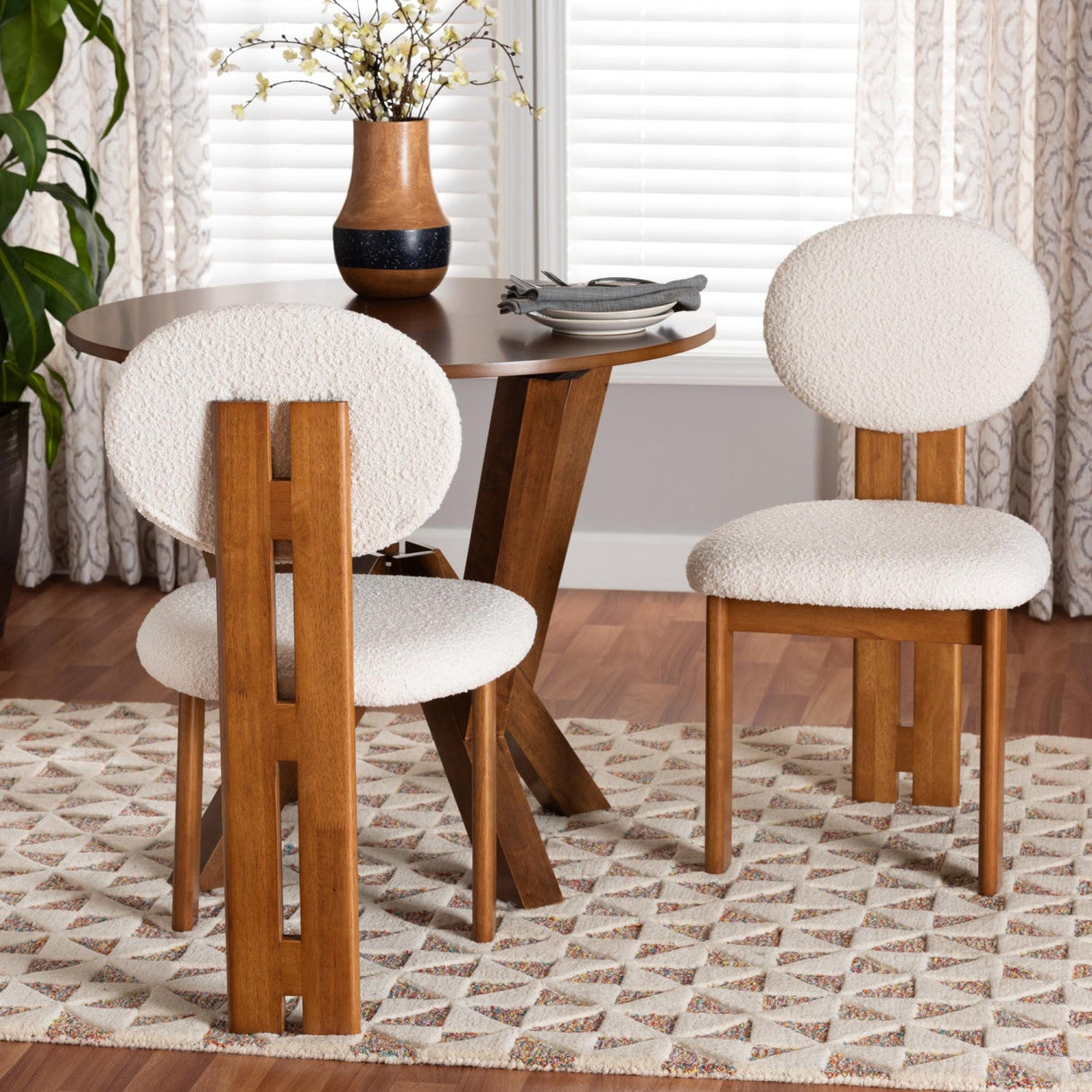 Modern European furniture - Boucle Japandi Dining Chairs 2 - www.oroa.com