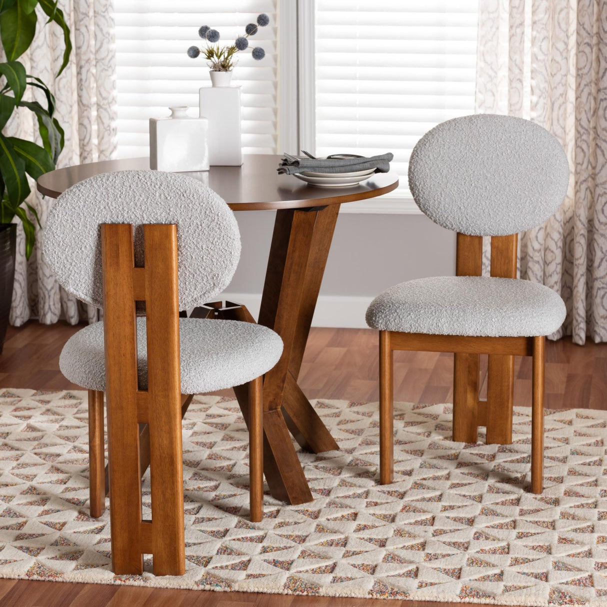Modern European furniture - Boucle Japandi Dining Chairs 2 - www.oroa.com