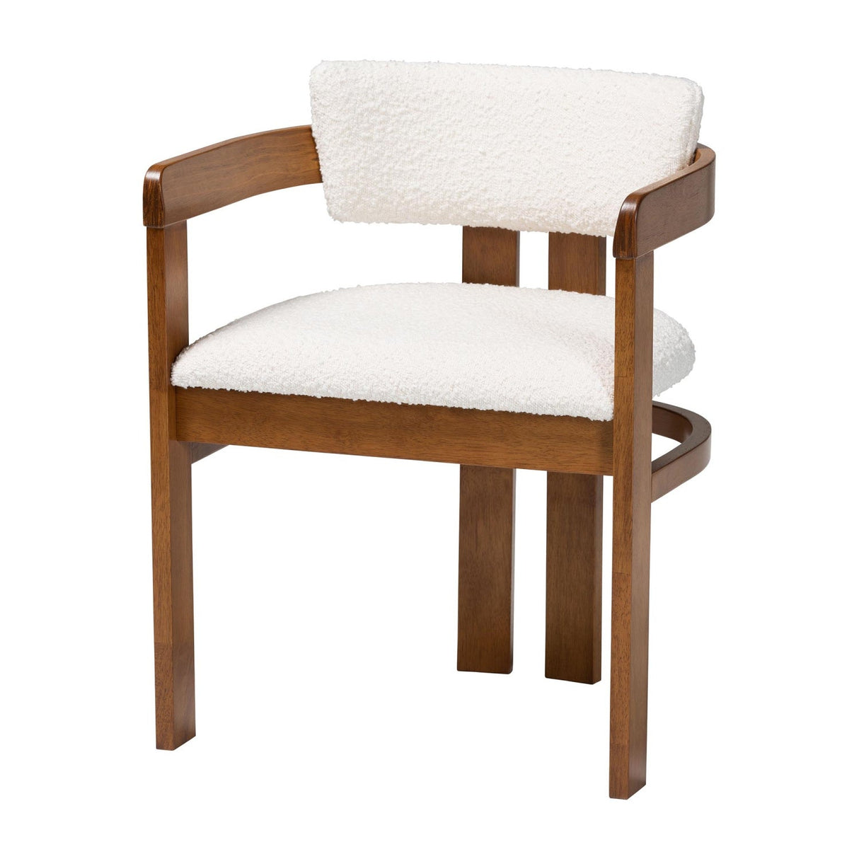 Modern European furniture - Cream Boucle Dining Chair - www.oroa.com