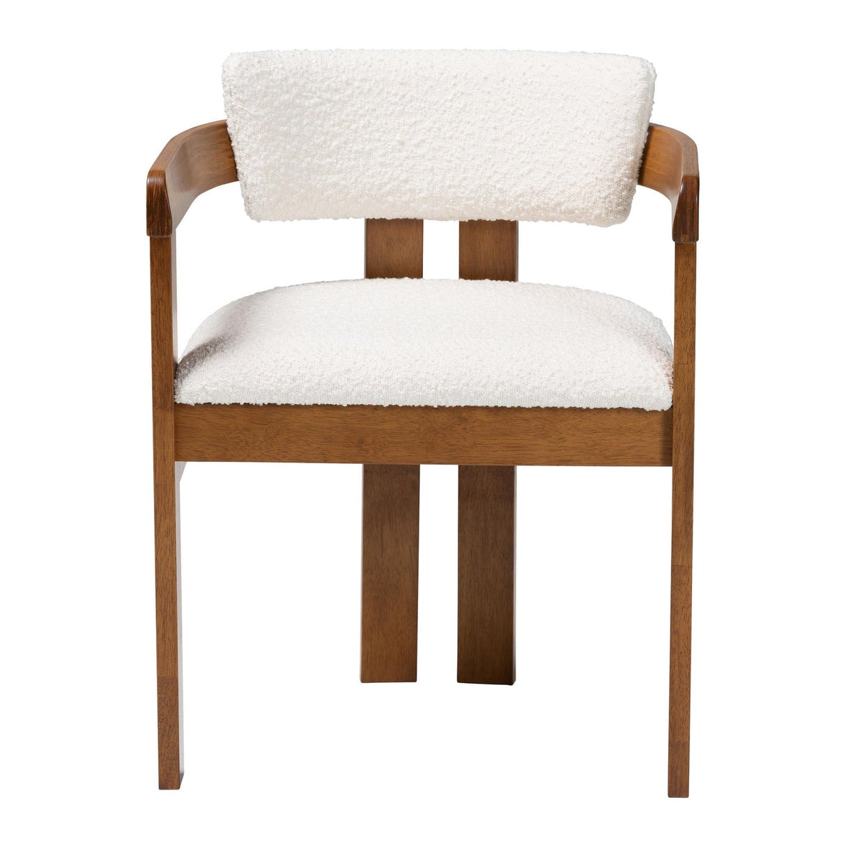 Modern European furniture - Cream Boucle Dining Chair - www.oroa.com