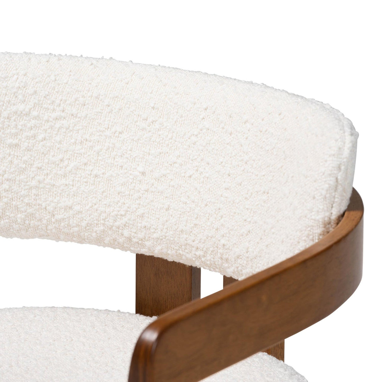 Modern European furniture - Cream Boucle Dining Chair - www.oroa.com