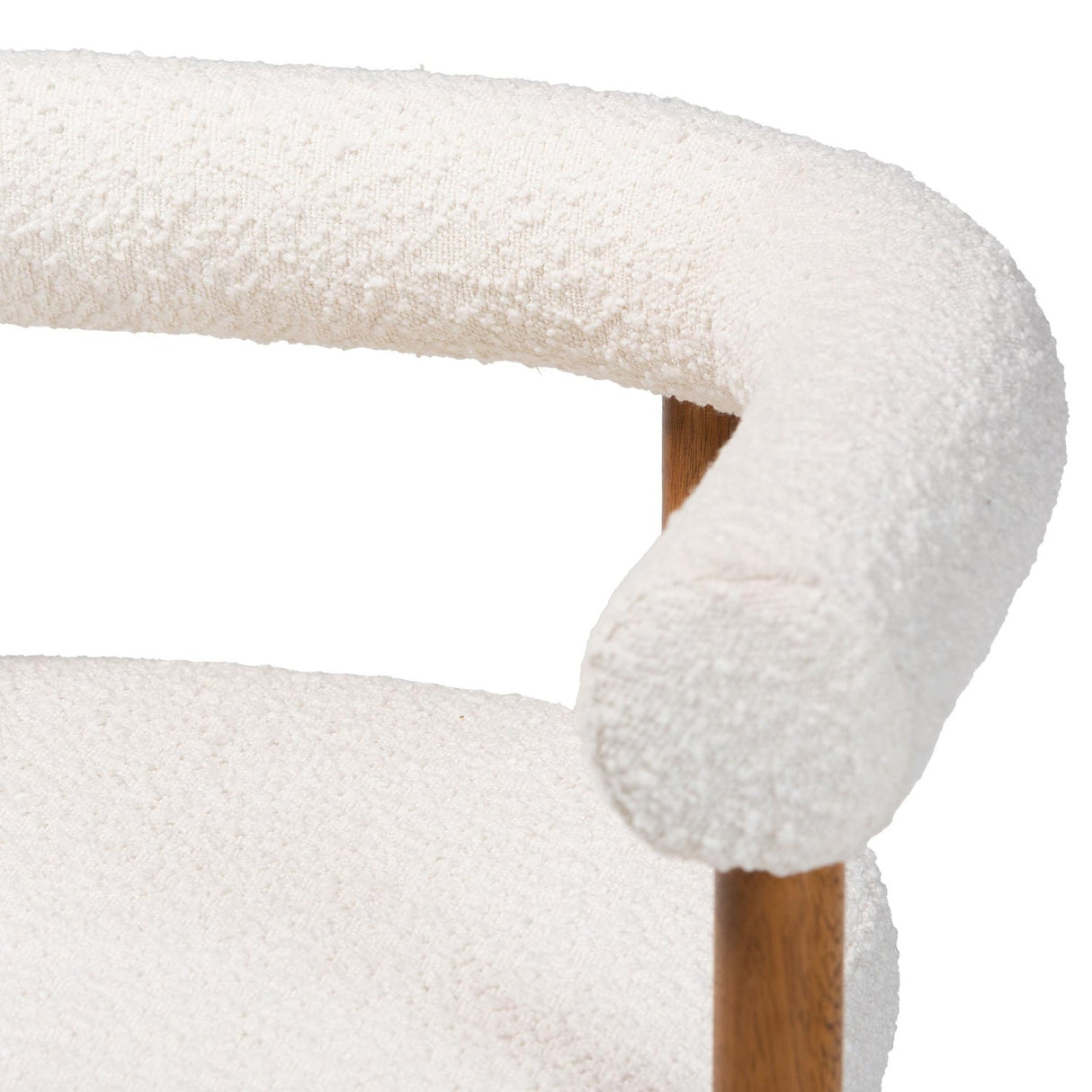 Modern European furniture - Cream Boucle Dining Chair - www.oroa.com