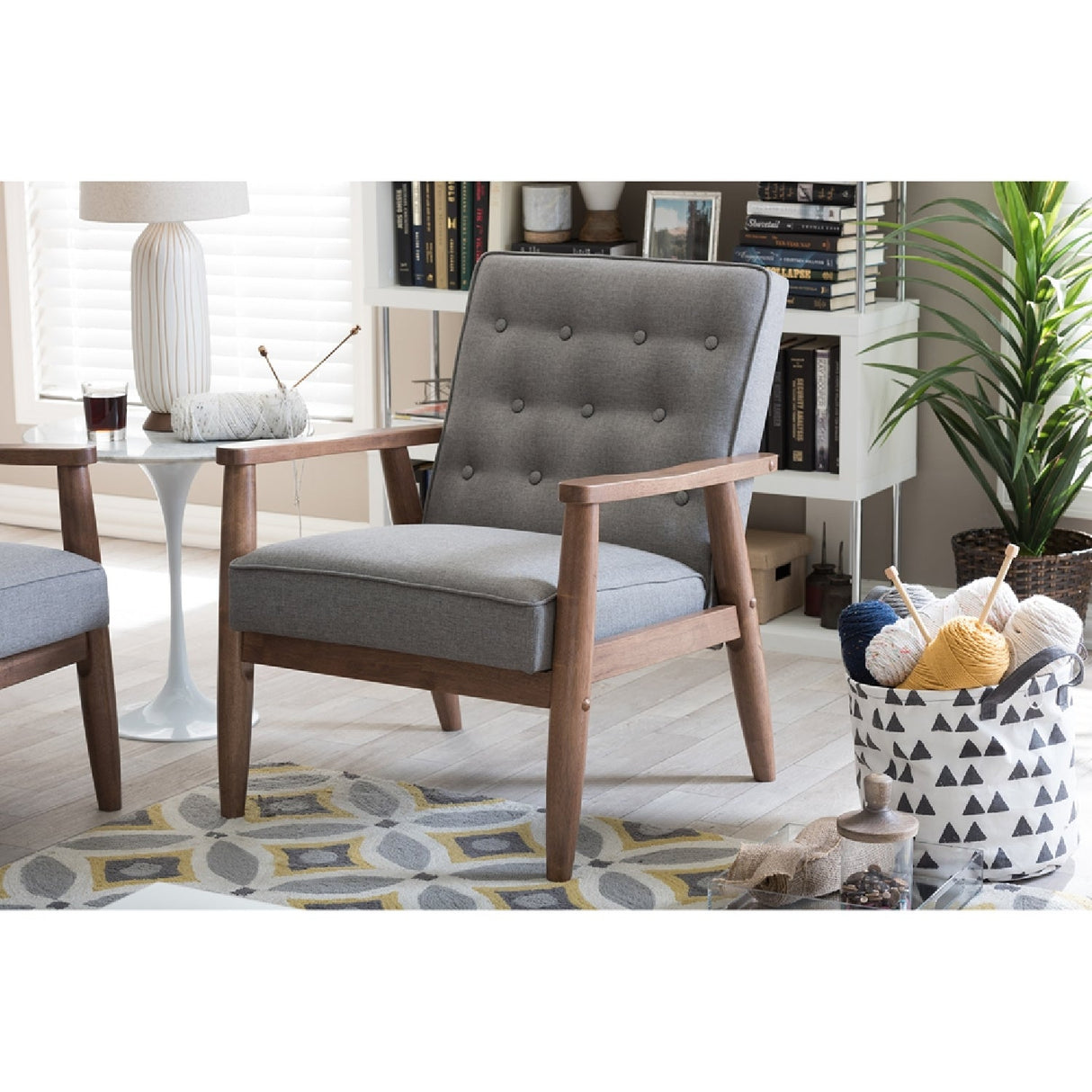 Modern European furniture - Button Tufted Lounge Chair - www.oroa.com