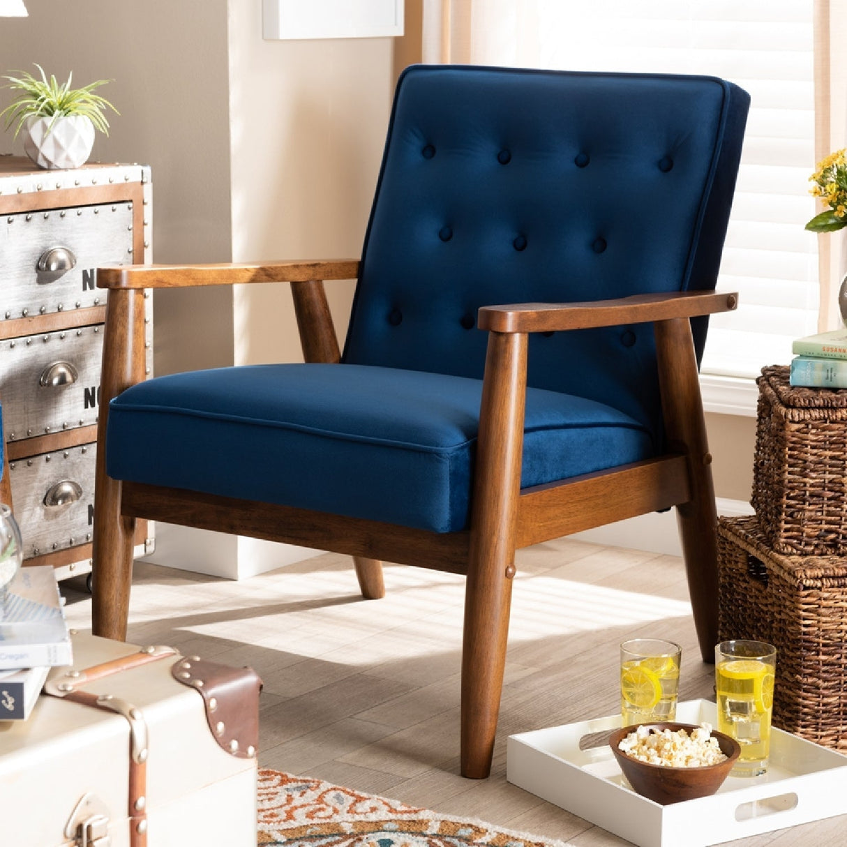 Modern European furniture - Button Tufted Lounge Chair - www.oroa.com