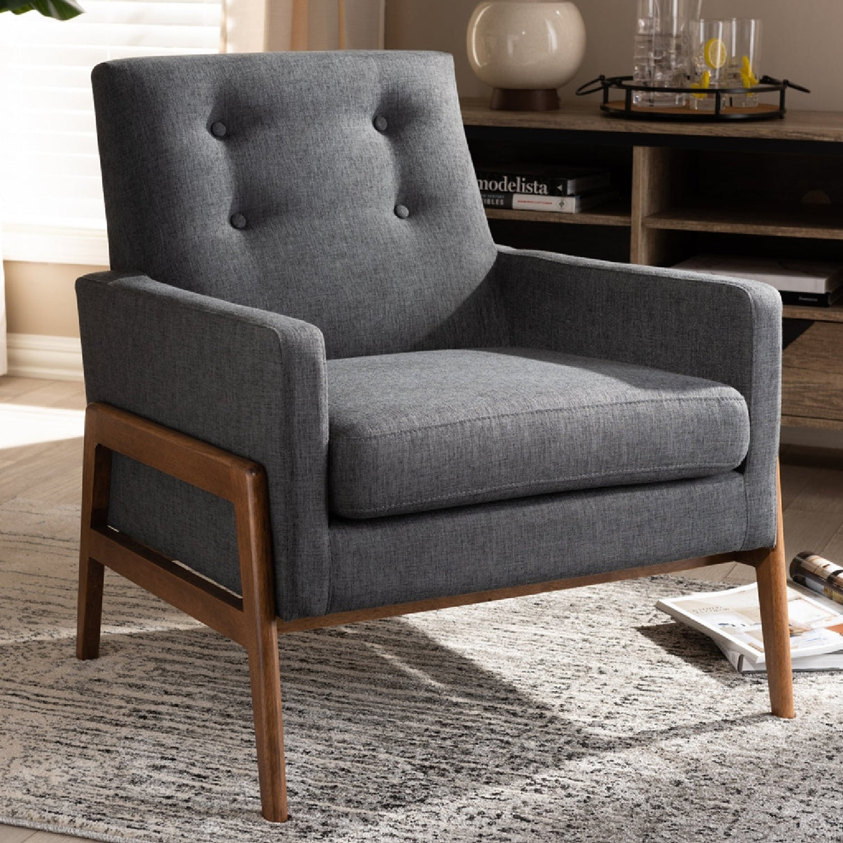Modern European furniture - Button Tufted Back Lounge Chair - www.oroa.com