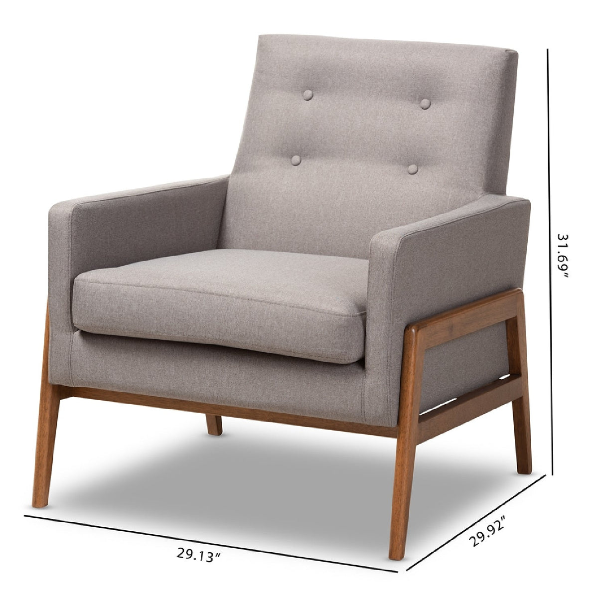 Button Tufted Back Lounge Chair | Bali Loom Perris | Oroa.com