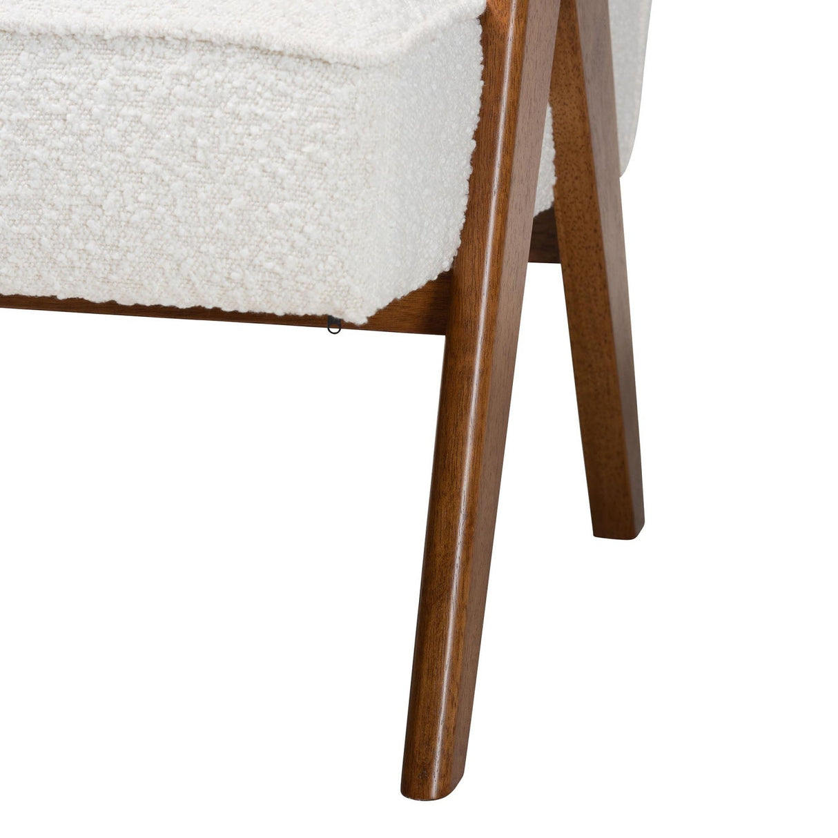 Modern European furniture - Cream Boucle Japandi Accent Armchair - www.oroa.com