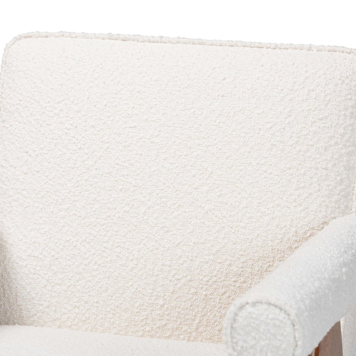 Modern European furniture - Cream Boucle Japandi Accent Armchair - www.oroa.com