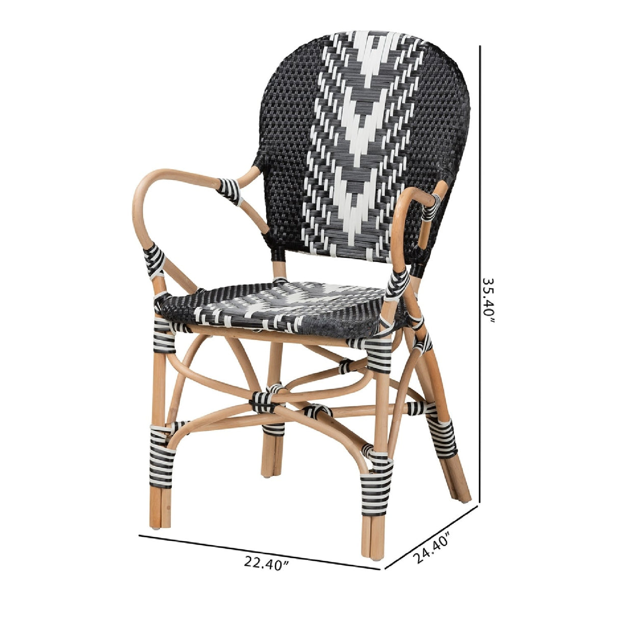 Modern European furniture - Two Toned Weaving Dining Chair - www.oroa.com