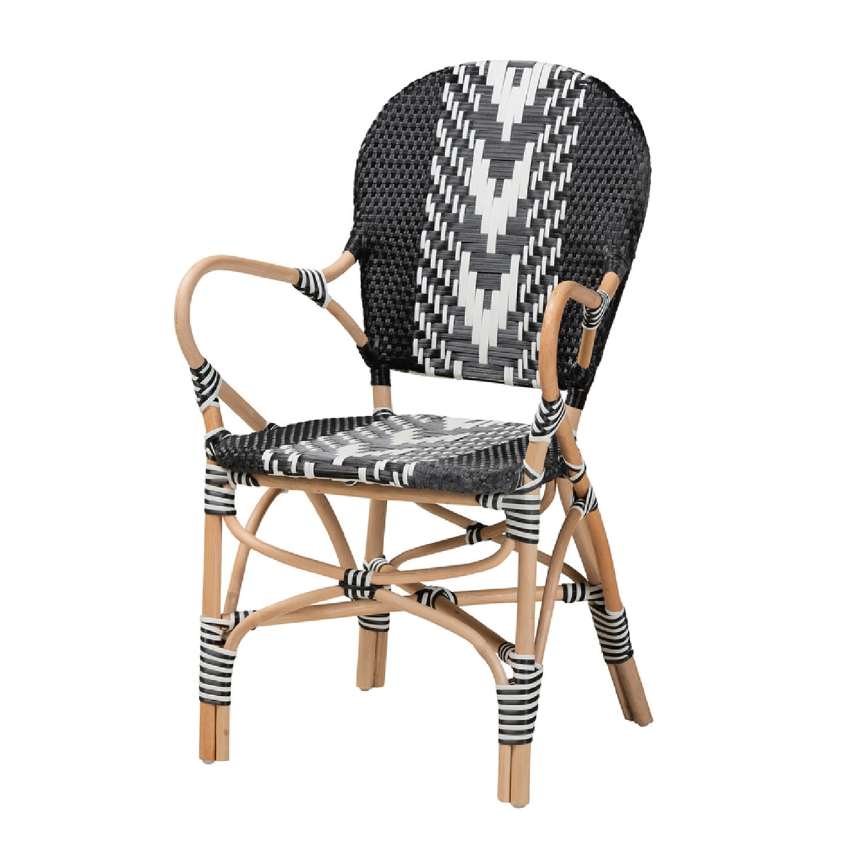 Two-Toned Weaving Dining Chair | Novi Living Wallis