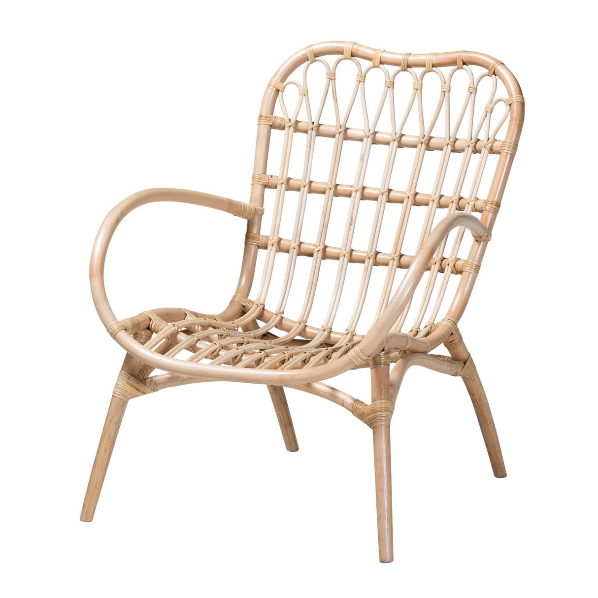 Modern European furniture - Rattan Openwork Bohemian Lounge Chair - www.oroa.com