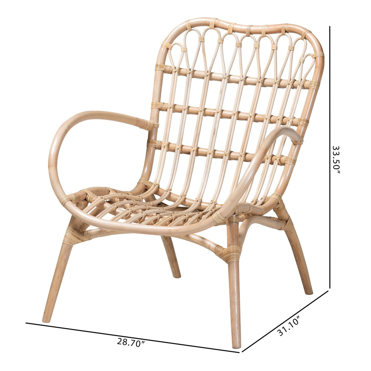 Modern European furniture - Rattan Openwork Bohemian Lounge Chair - www.oroa.com