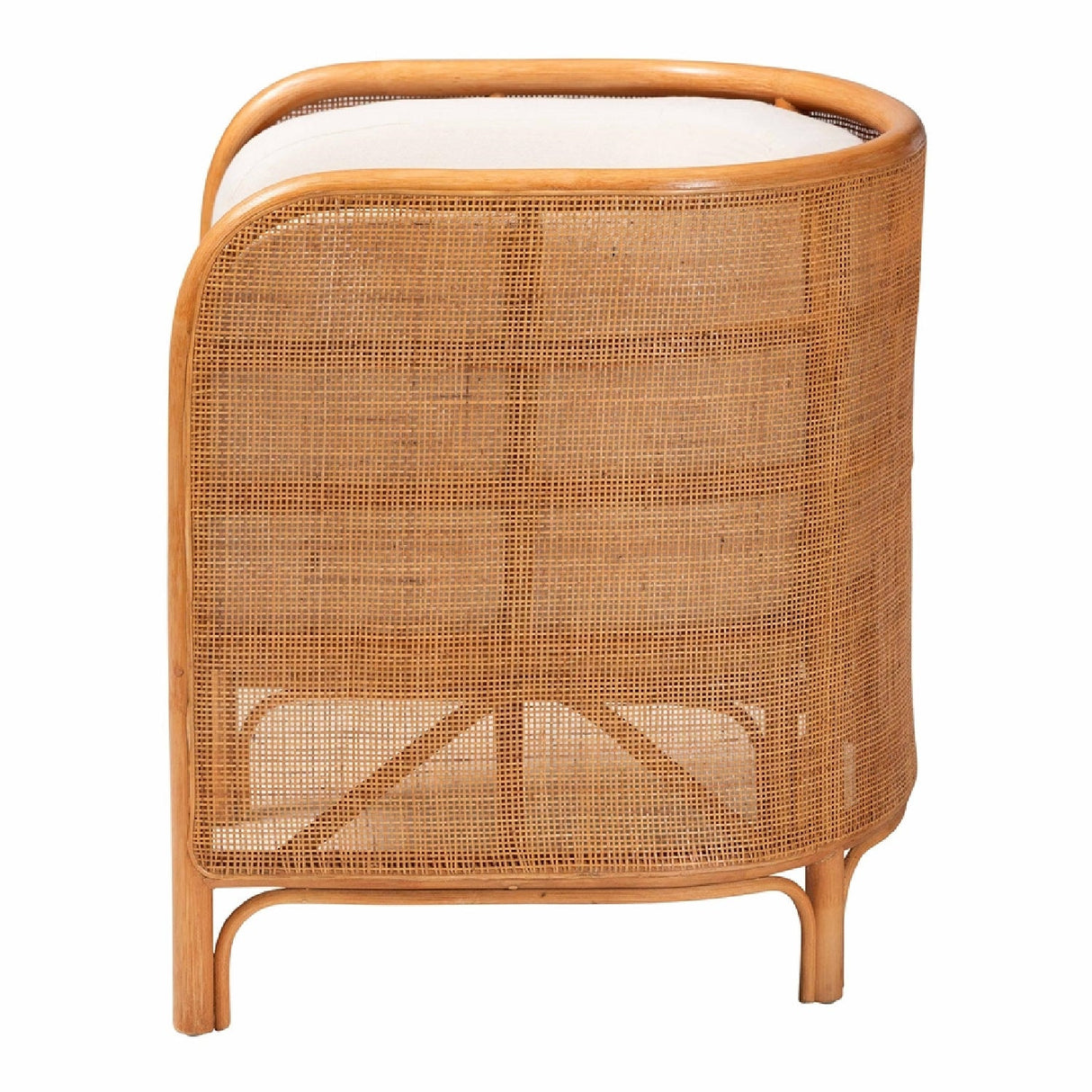 Curved Woven Rattan Accent Chair | Bali Loom Bandung | Oroa.com