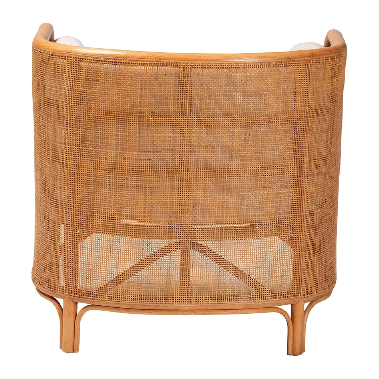 Modern European furniture - Curved Woven Rattan Accent Chair - www.oroa.com