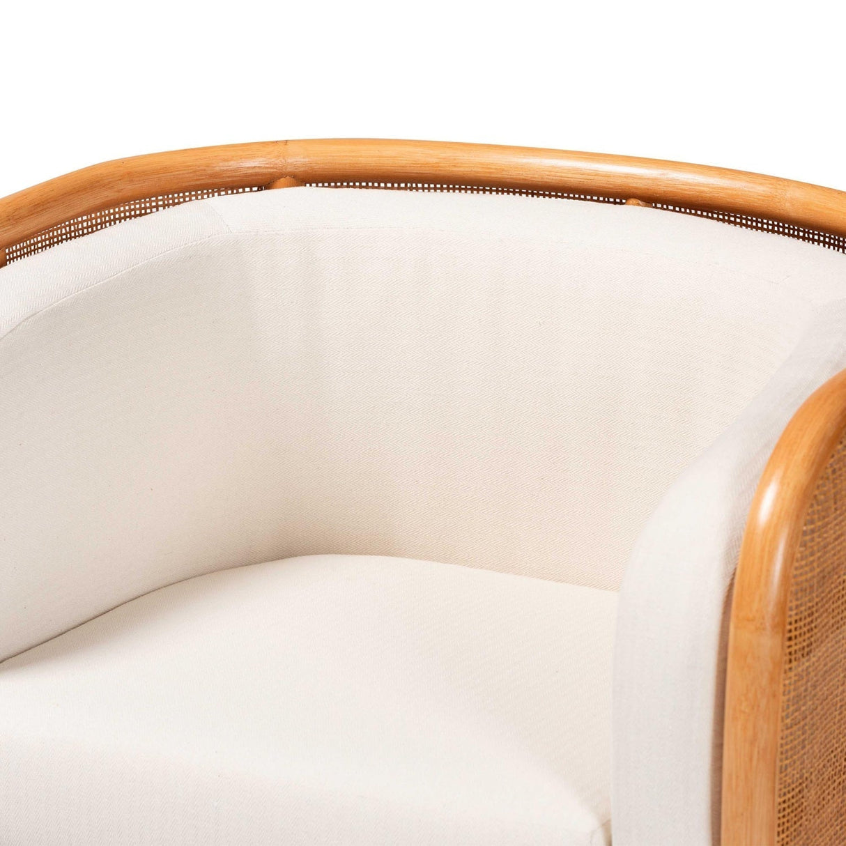 Modern European furniture - Curved Woven Rattan Accent Chair - www.oroa.com