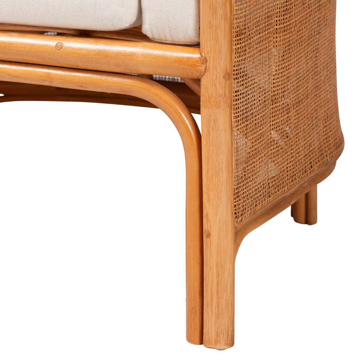 Modern European furniture - Curved Woven Rattan Accent Chair - www.oroa.com