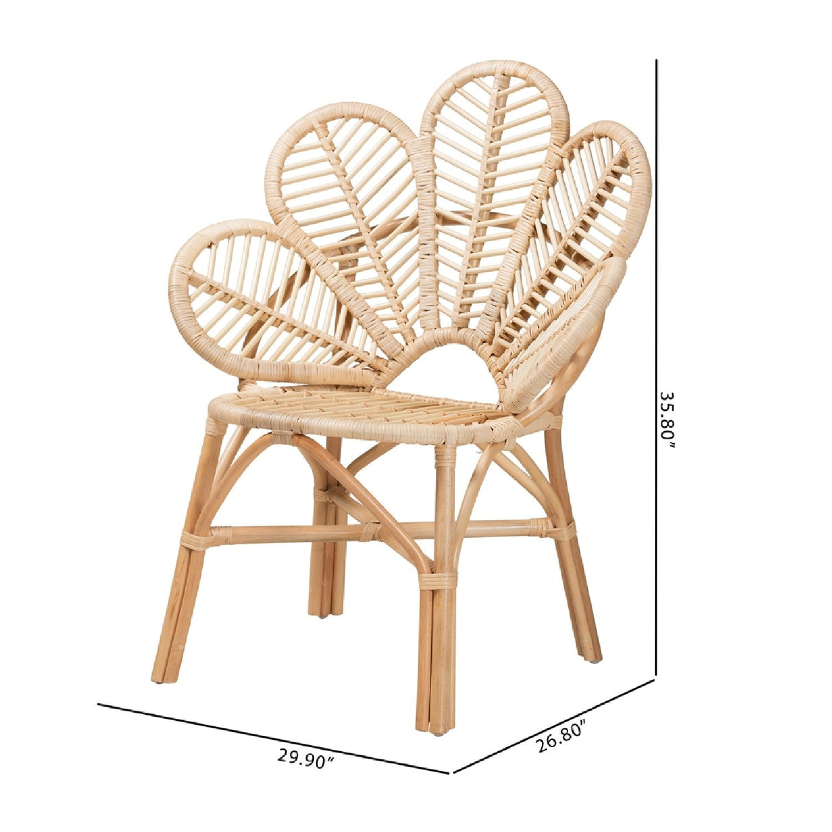 Modern European furniture - Flower Inspired Rattan Accent Chair - www.oroa.com