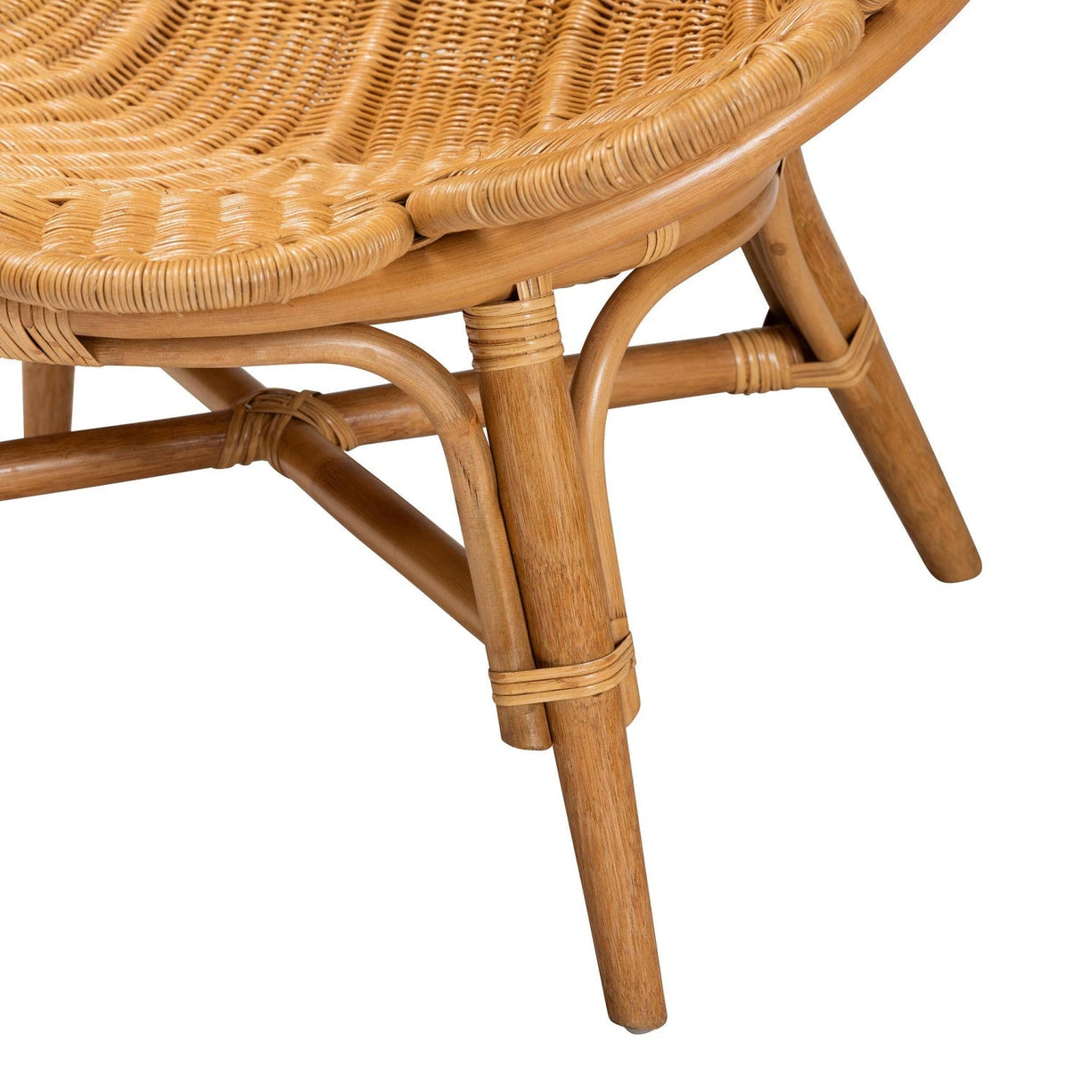 Modern European furniture - Scalloped Rattan Boho Accent Chair - www.oroa.com