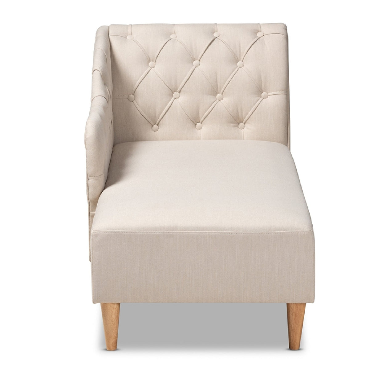 Modern European furniture - Scroll Back Tufted Chaise Lounge - www.oroa.com