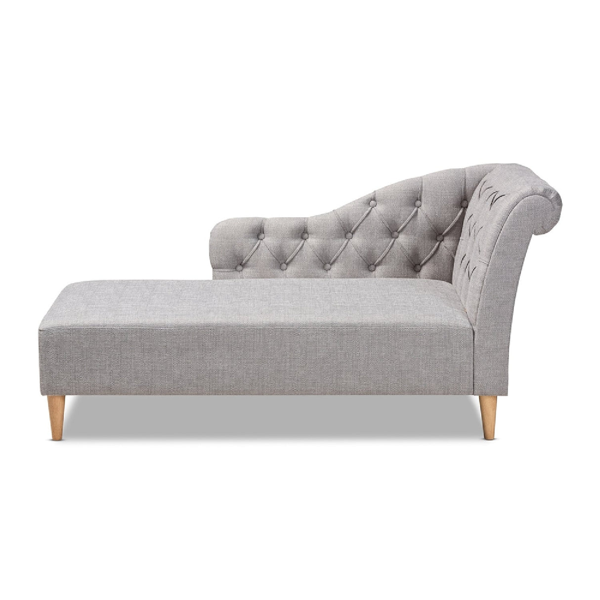 Modern European furniture - Scroll Back Tufted Chaise Lounge - www.oroa.com