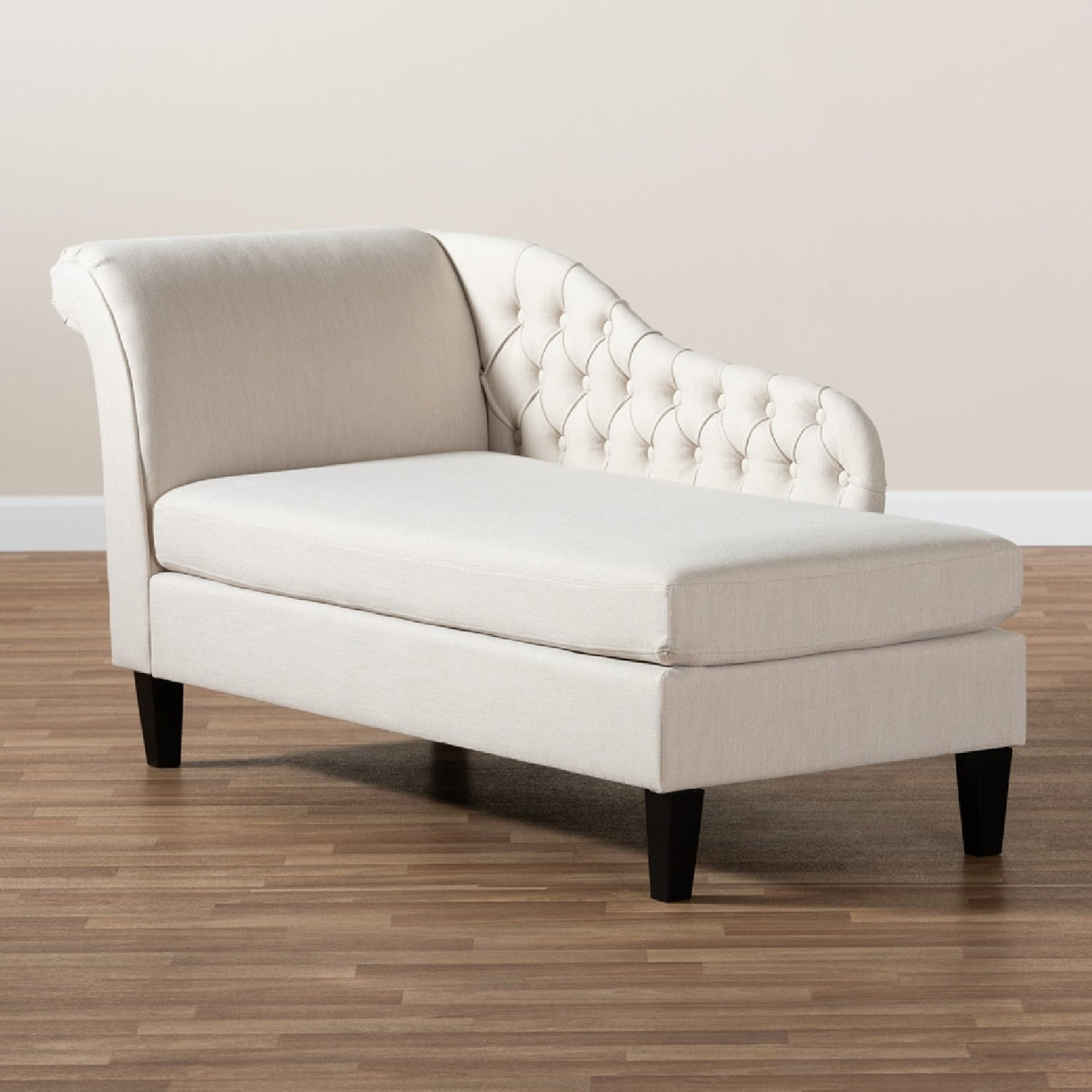 Modern European furniture - Tufted Fabric Chaise Lounge - www.oroa.com