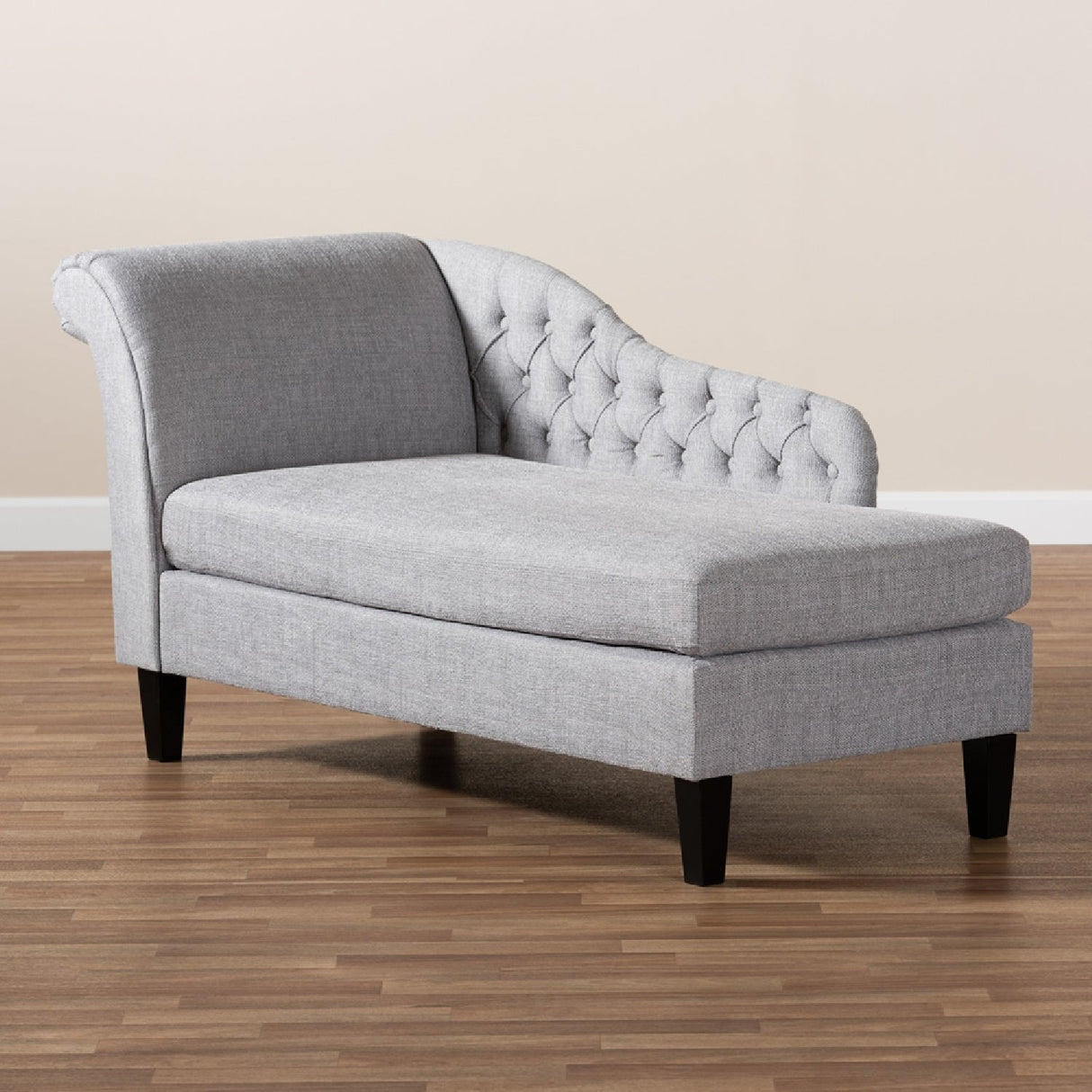 Modern European furniture - Tufted Fabric Chaise Lounge - www.oroa.com