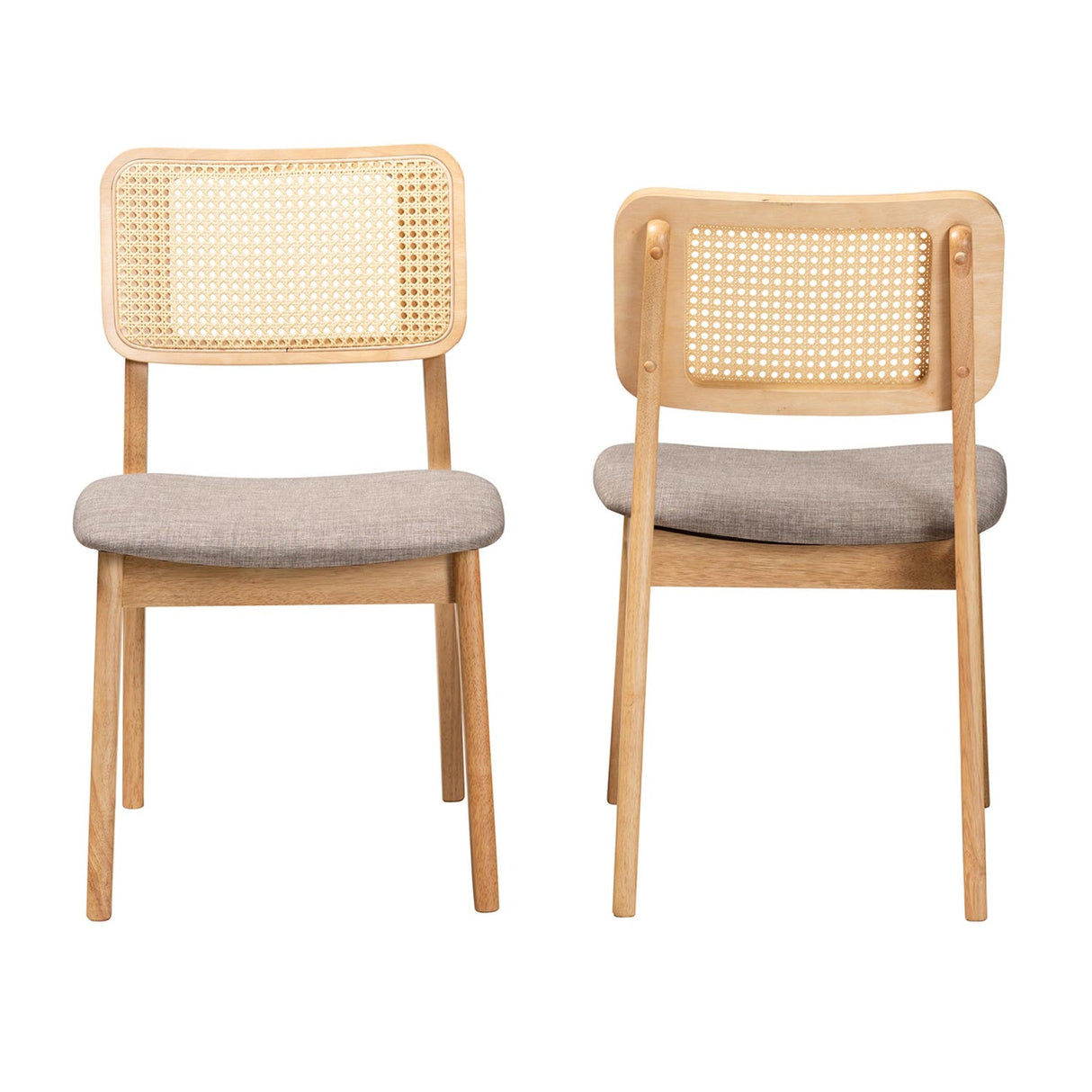 Woven Rattan Back Dining Chairs 2 | Bali Loom Dannon | Oroa.com