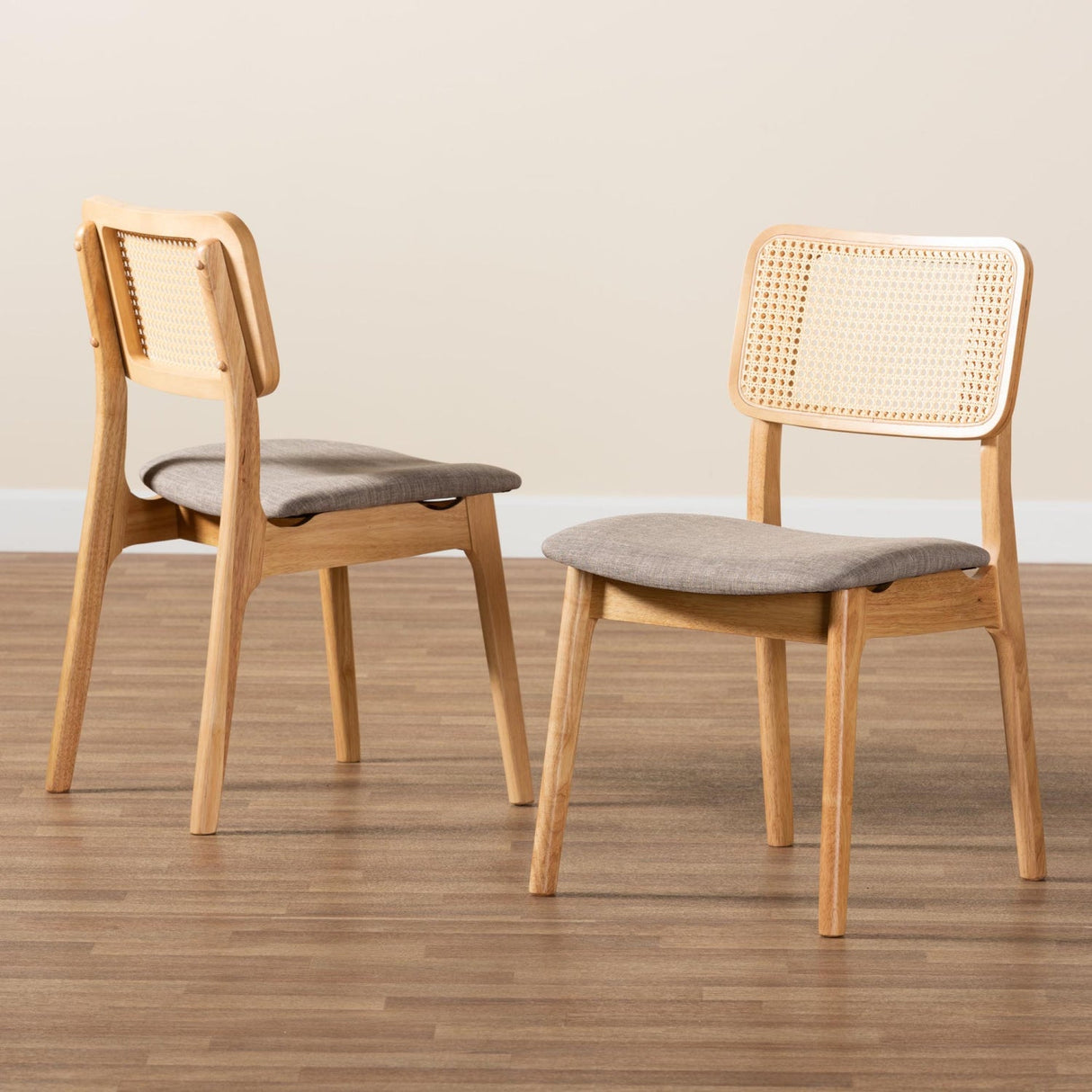 Woven Rattan Back Dining Chairs 2 | Bali Loom Dannon | Oroa.com