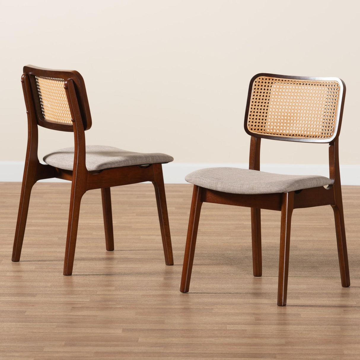 Woven Rattan Back Dining Chairs 2 | Bali Loom Dannon | Oroa.com