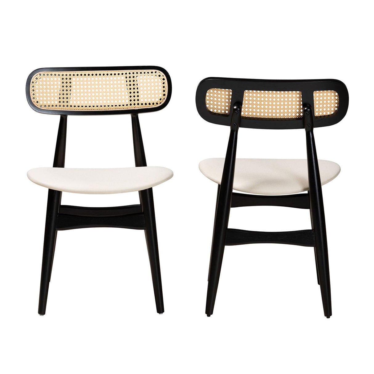 Modern European furniture - Black Wooden Dining Chairs 2 - www.oroa.com
