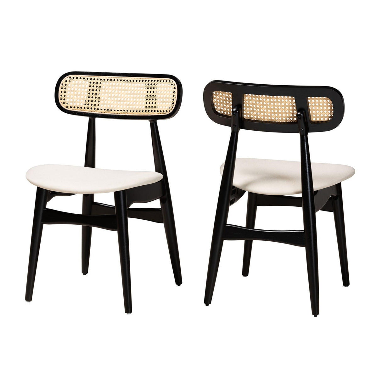 Modern European furniture - Black Wooden Dining Chairs 2 - www.oroa.com