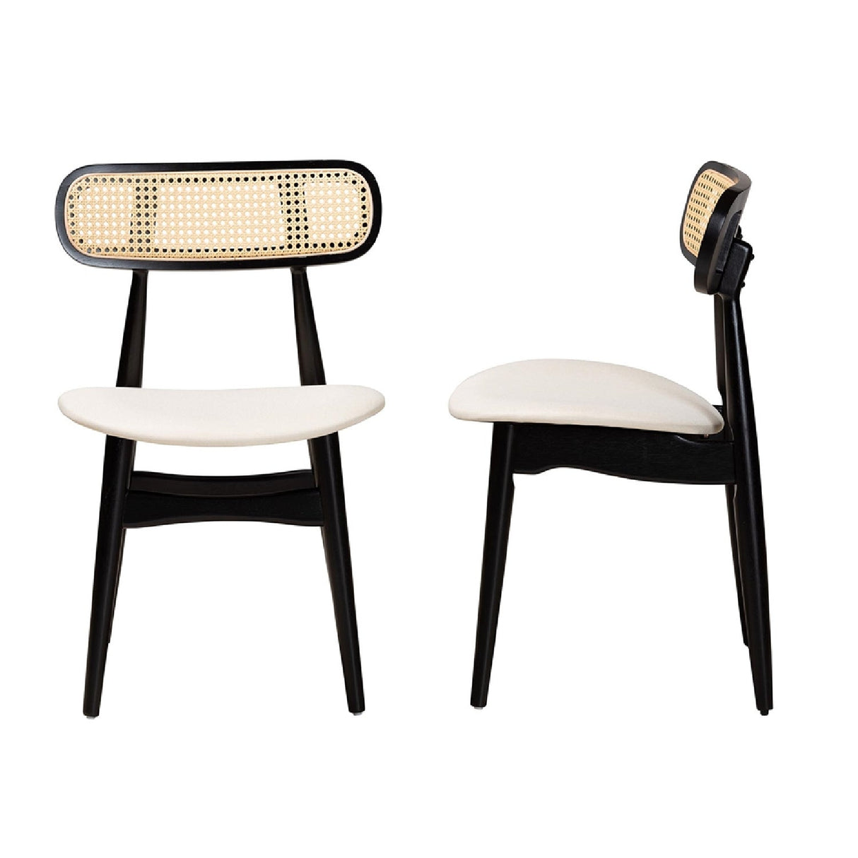 Modern European furniture - Black Wooden Dining Chairs 2 - www.oroa.com