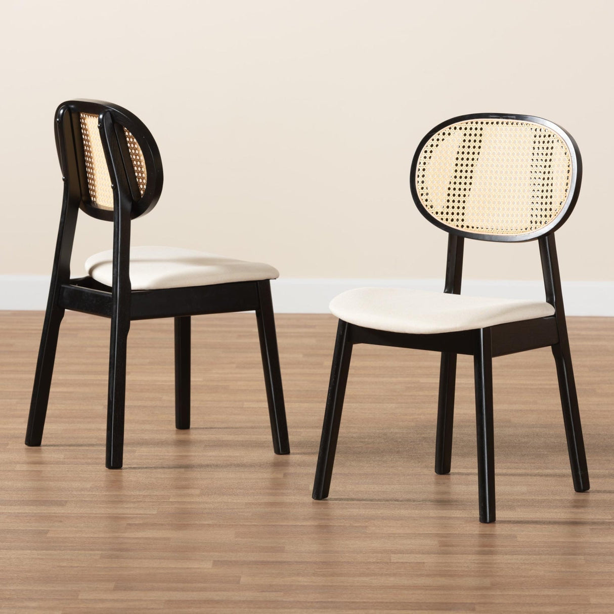 Modern European furniture - Black Wooden Dining Chairs 2 - www.oroa.com