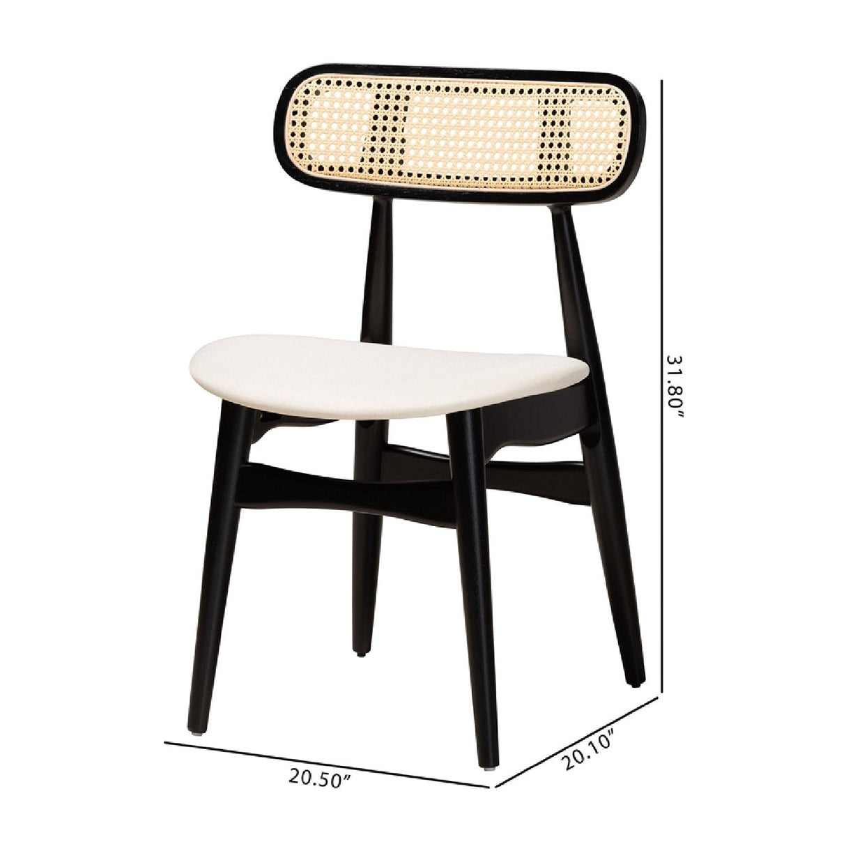 Modern European furniture - Black Wooden Dining Chairs 2 - www.oroa.com