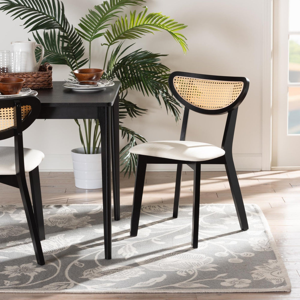 Modern European furniture - Crescent Rattan Back Dining Chairs 2 - www.oroa.com
