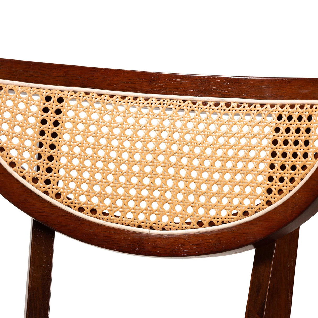 Crescent Rattan Back Dining Chairs 2 | Bali Loom Dannell | Oroa.com