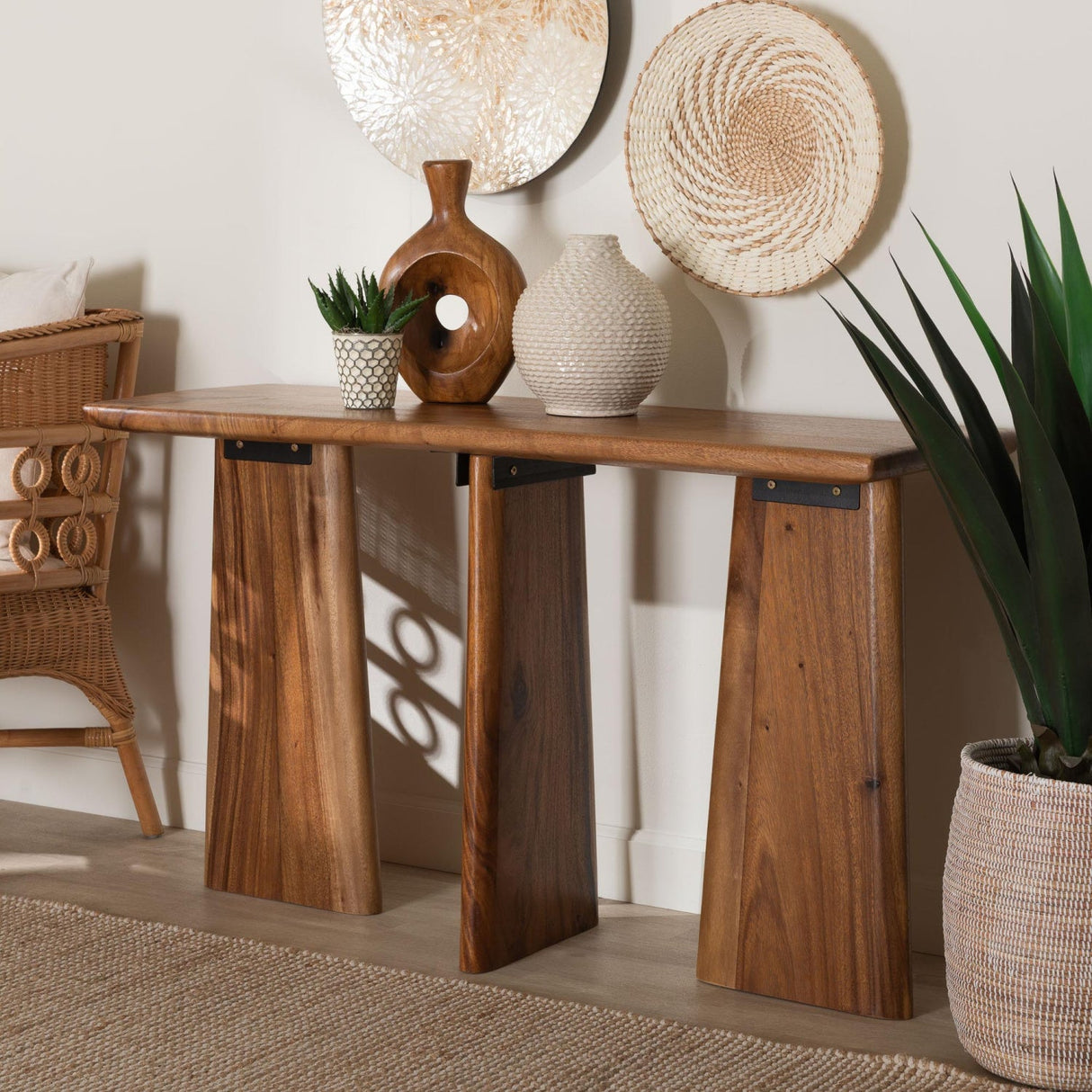 Modern European furniture - Suar Wood Console Table - www.oroa.com