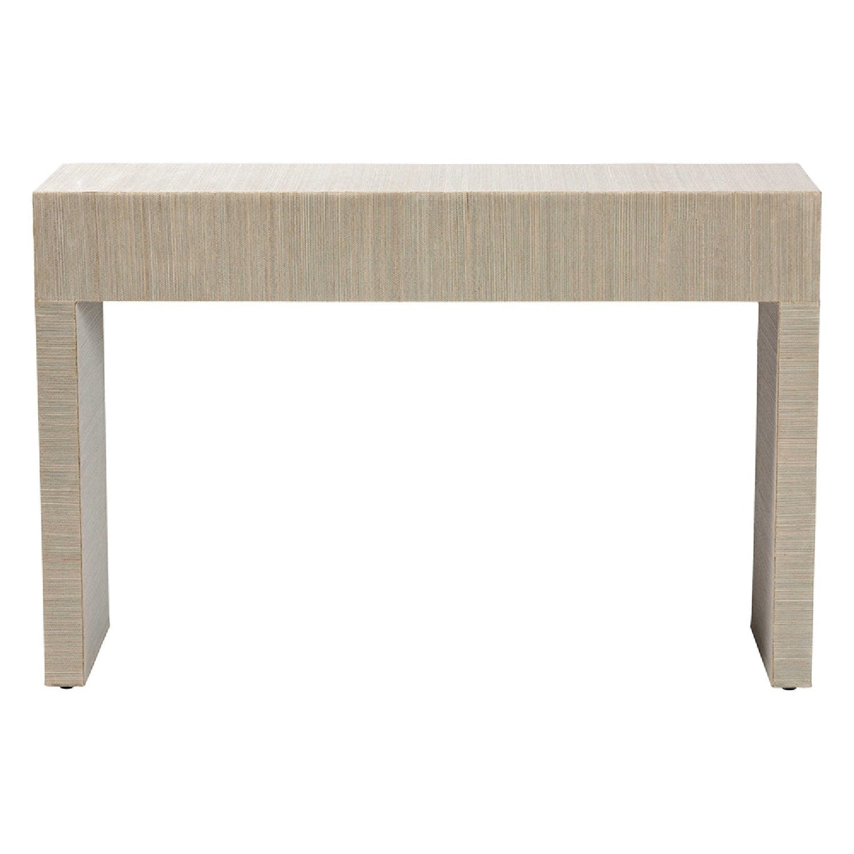 Modern European furniture - Natural Grasscloth 3 Drawer Console Table - www.oroa.com